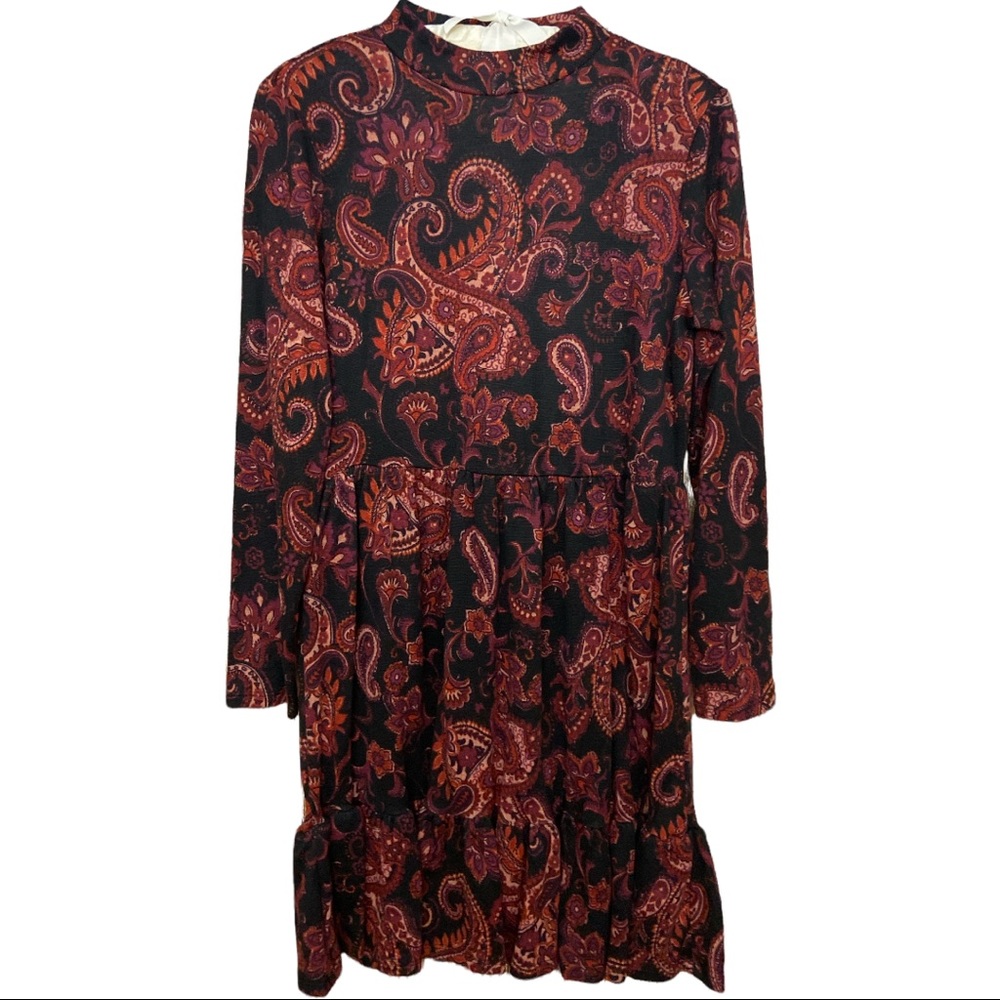 Emma & Michele Long Sleeve Paisley Dress NWT MEDIUM